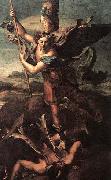 RAFFAELLO Sanzio St Michael and the Satan oil on canvas